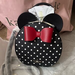 BNWT Kate Spade Black Polka Dot Minnie Mouse Crossbody Purse